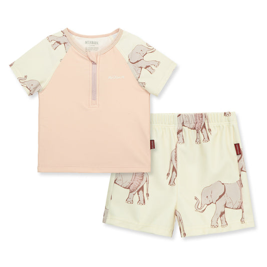 Tutu Elephant Zipper Top and Swim Trunks