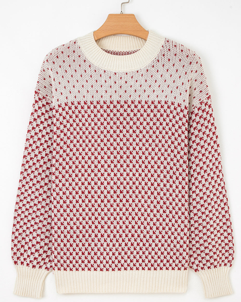 Judith Sleeve Knit Sweater - Red