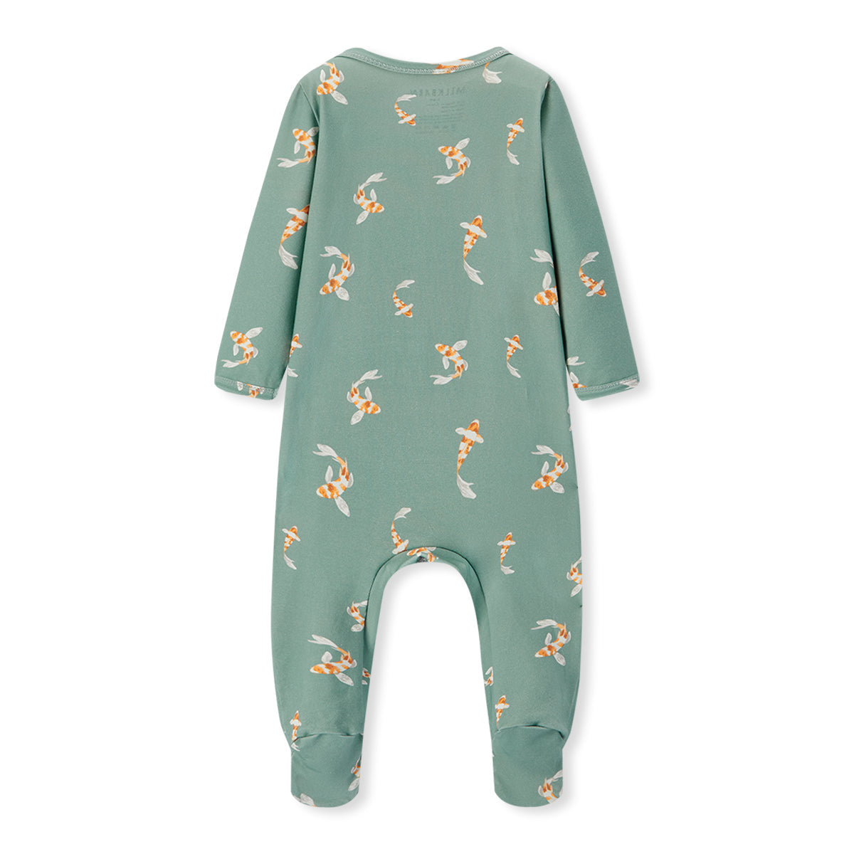 Swimming Koi Cotton Stretch Zipper Footed Romper