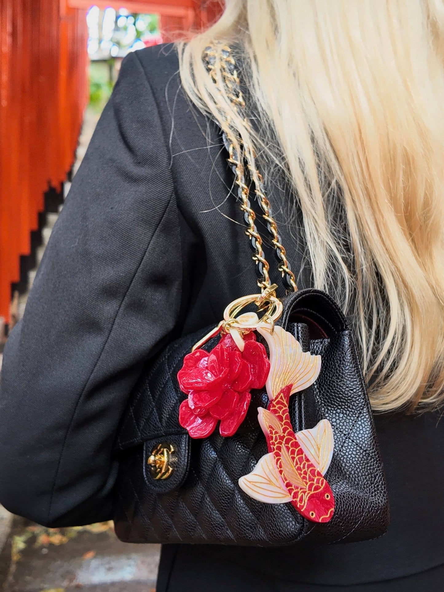 Koi Fish Bag Charm + Keychain