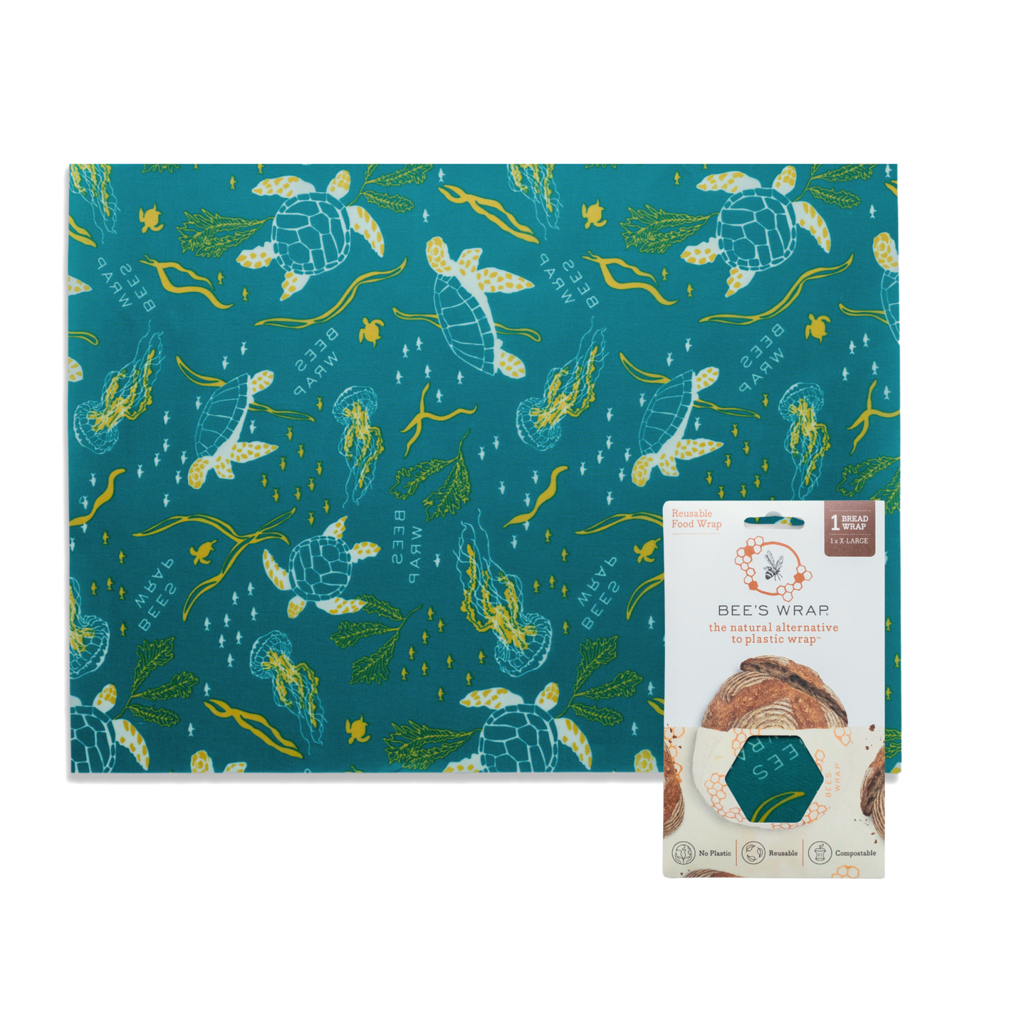 Bee's Wrap - Bread Wrap - Oceans Print