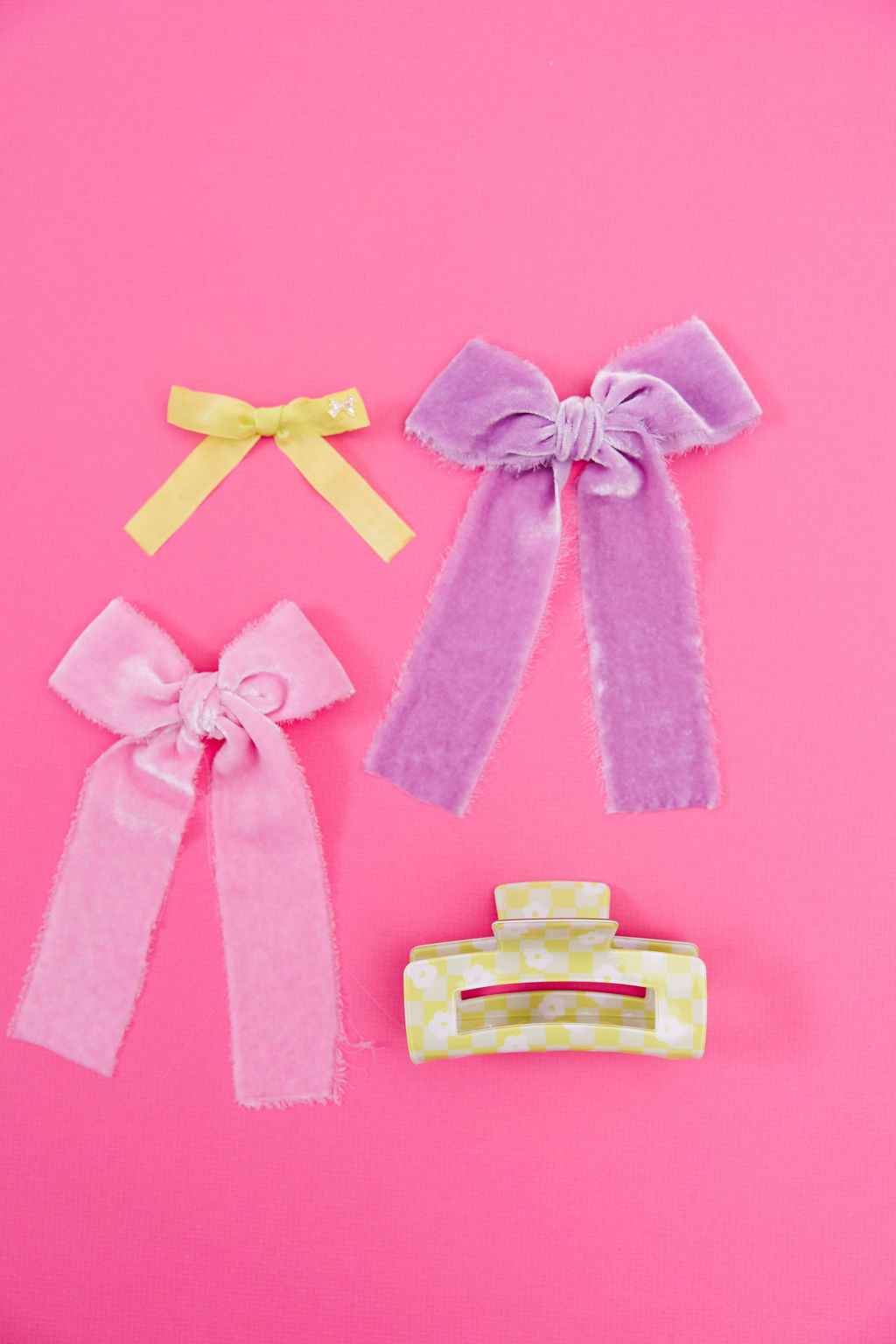 Lavender Silk Raw Edge Long Tailed Bow