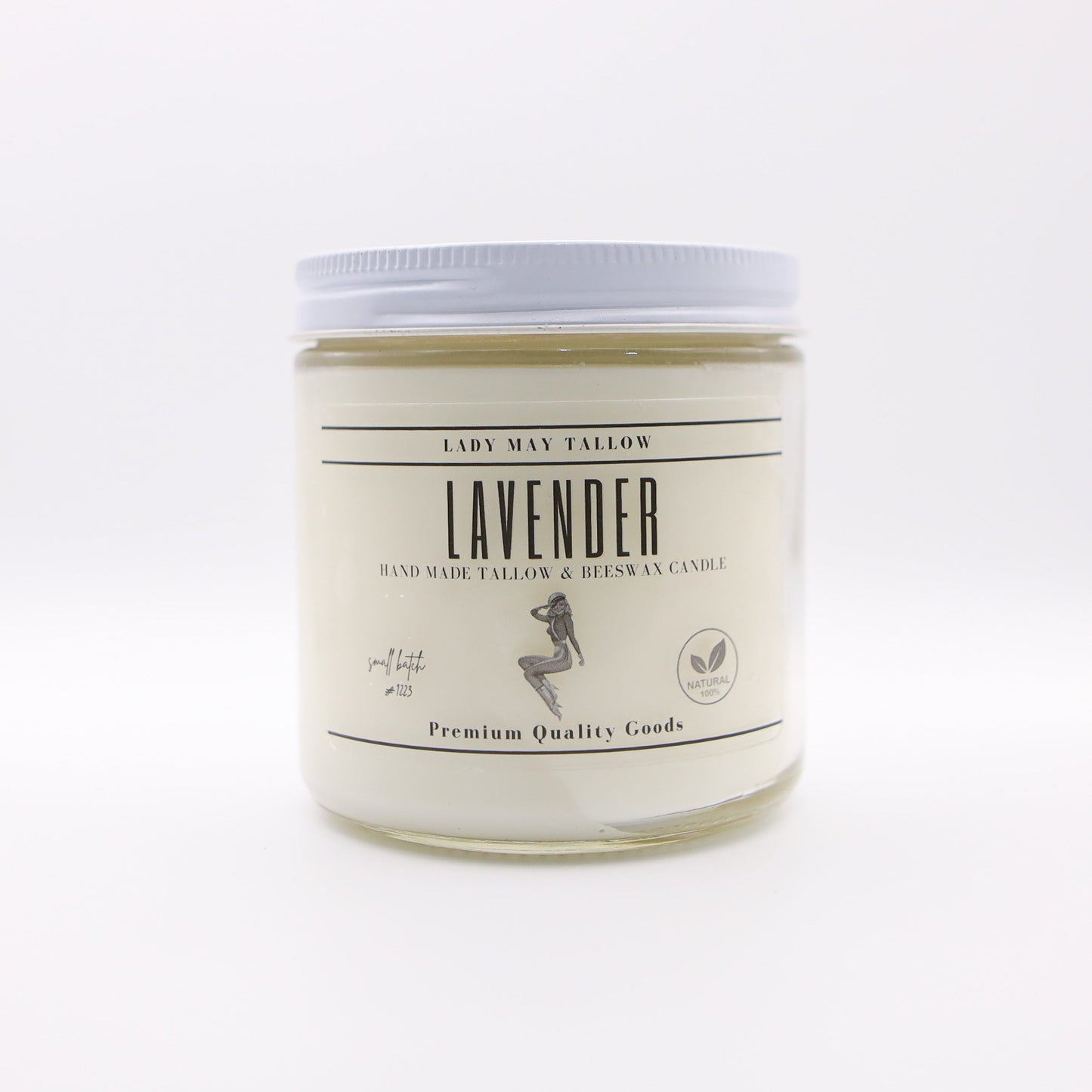 Lavender Tallow & Beeswax Candle | Natural & Non-Toxic Candle, Clean-Burning