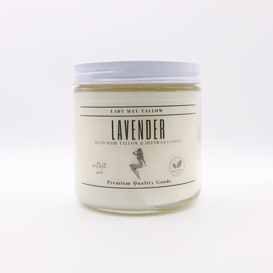 Lavender Tallow & Beeswax Candle | Natural & Non-Toxic Candle, Clean-Burning
