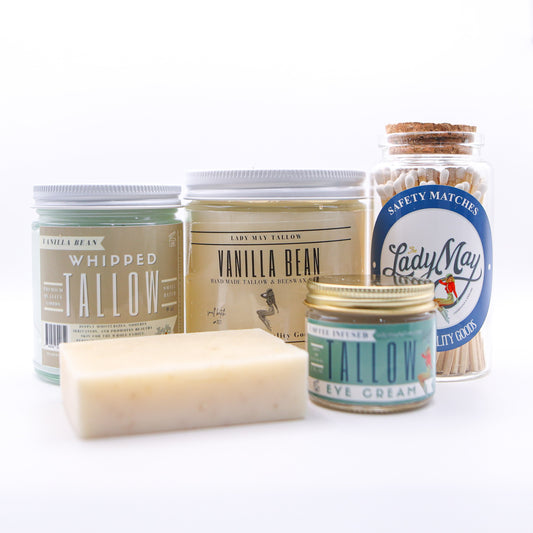 Vanilla Bean Luxury Gift Box | Tallow Skincare, Candle & Soap