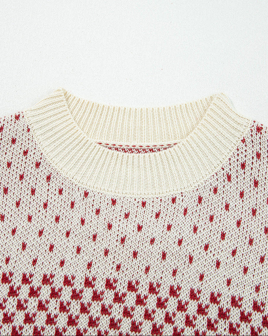 Judith Sleeve Knit Sweater - Red
