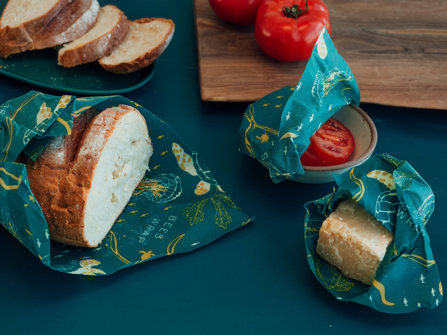 Bee's Wrap - Bread Wrap - Oceans Print