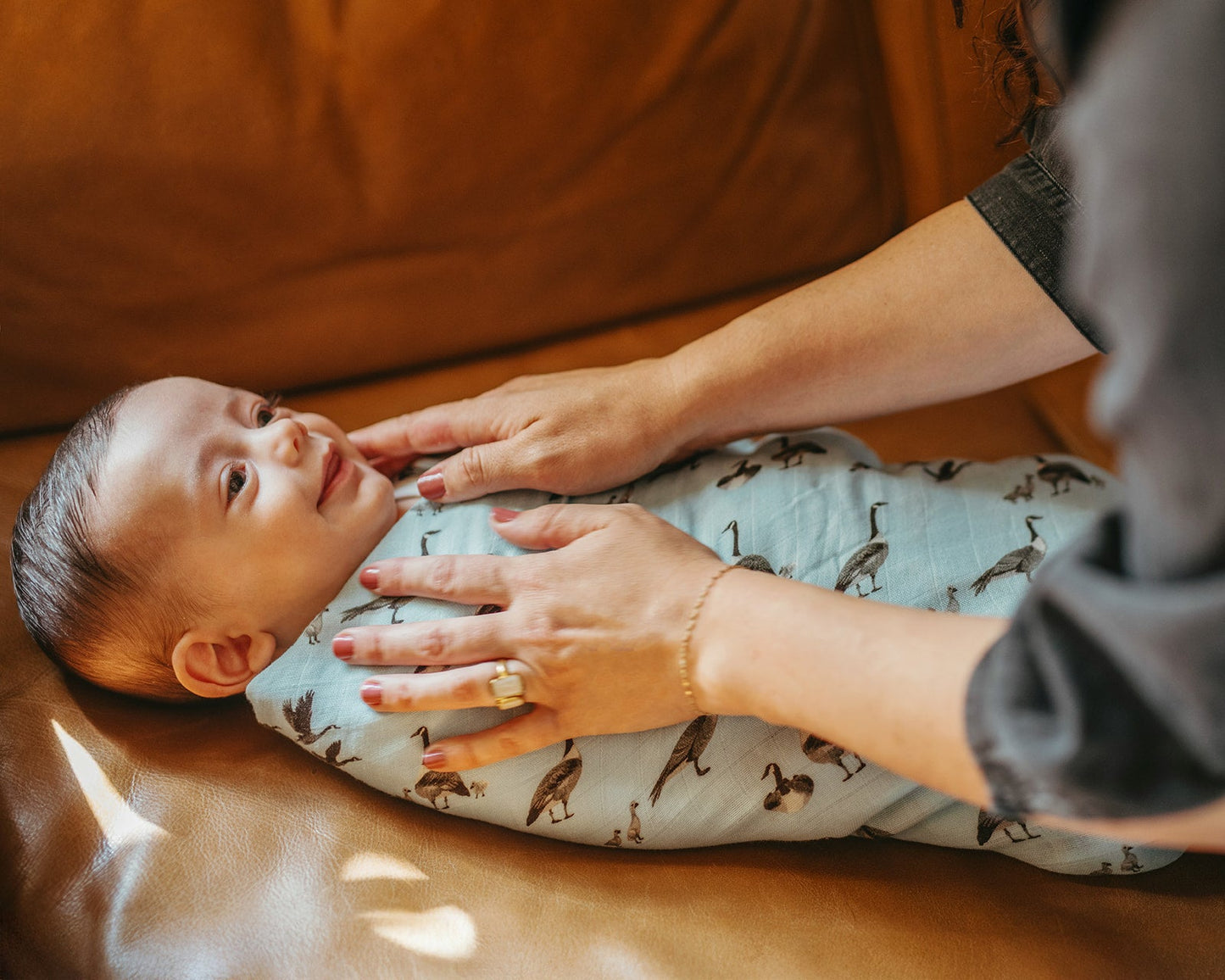 Strawberry Organic Cotton Swaddle