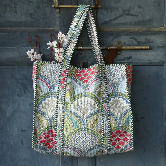 Boho Chic Handmade Cotton Tote Bag