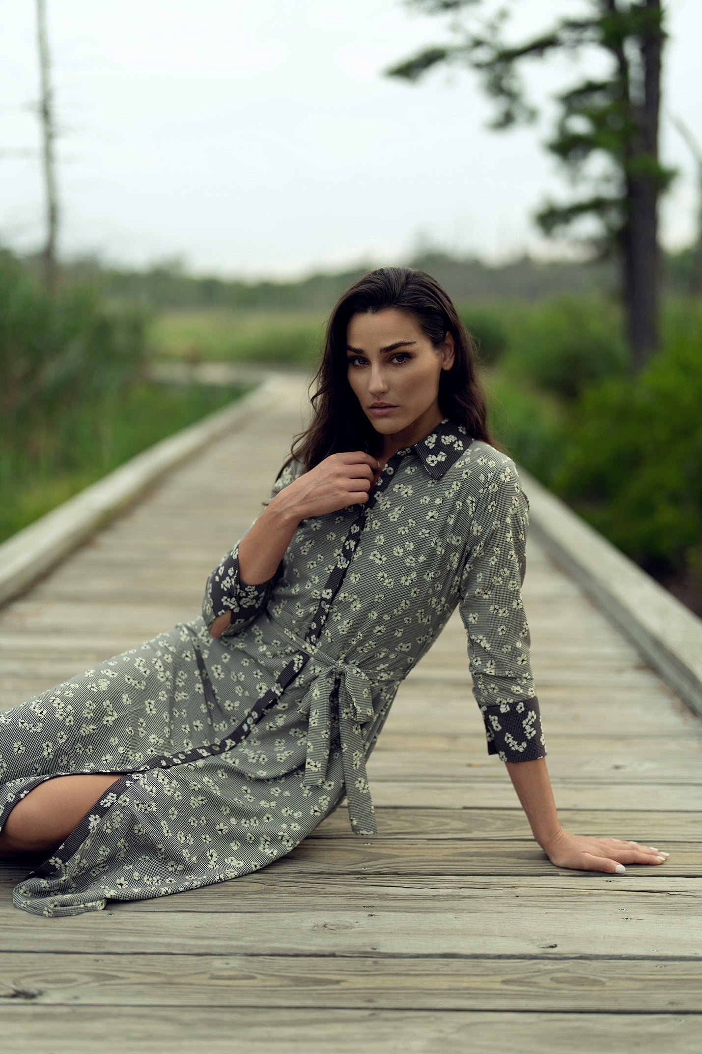 Floral combo dress