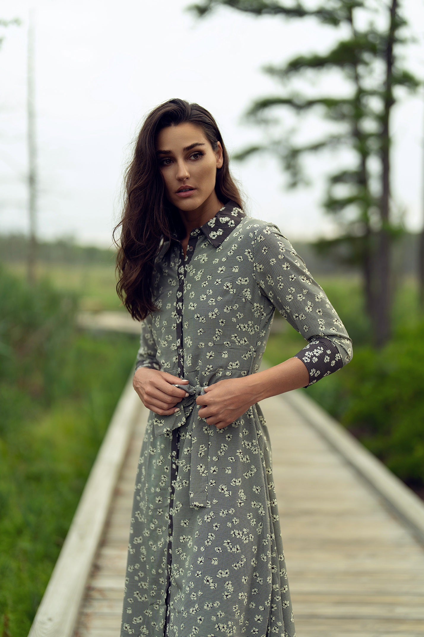 Floral combo dress