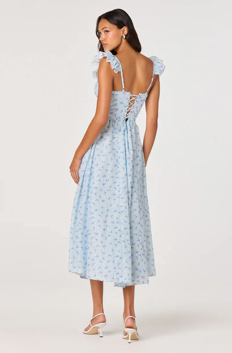 Wedelia Blue Floral Dress