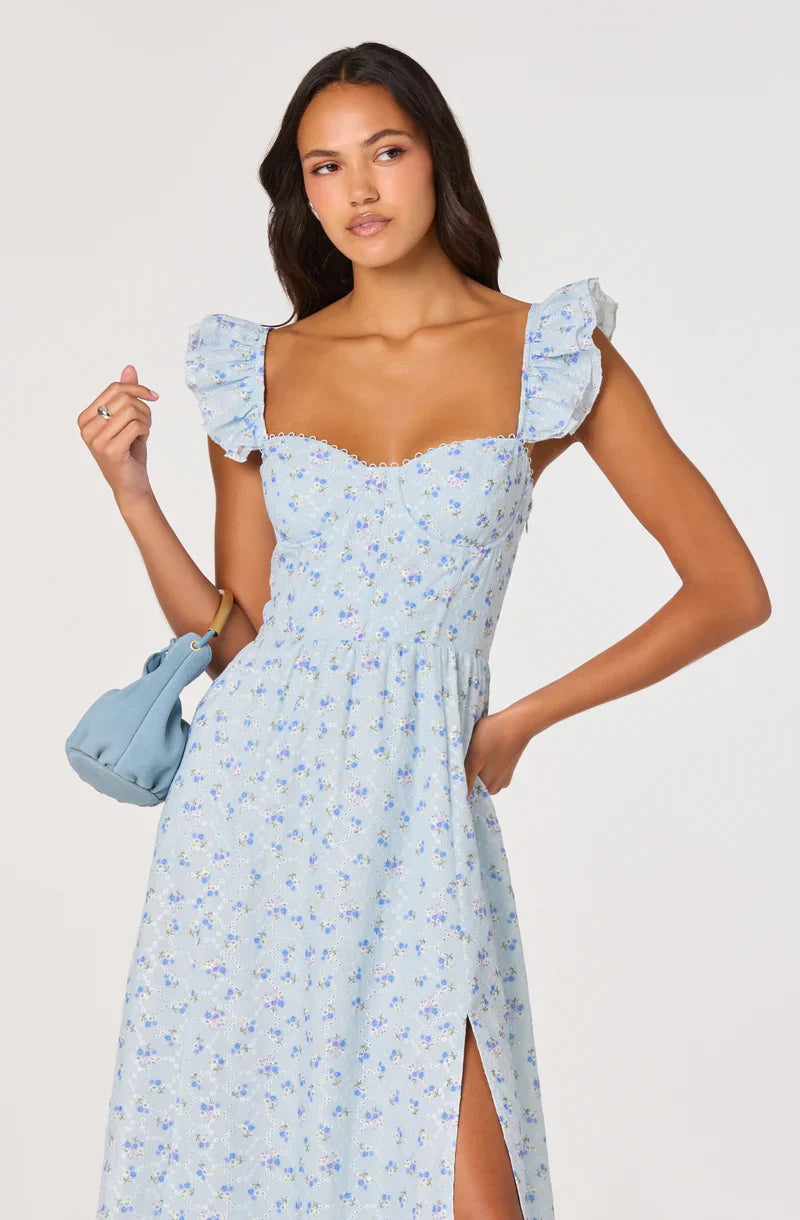 Wedelia Blue Floral Dress