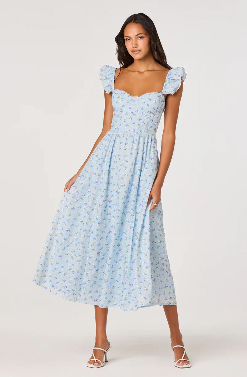 Wedelia Blue Floral Dress