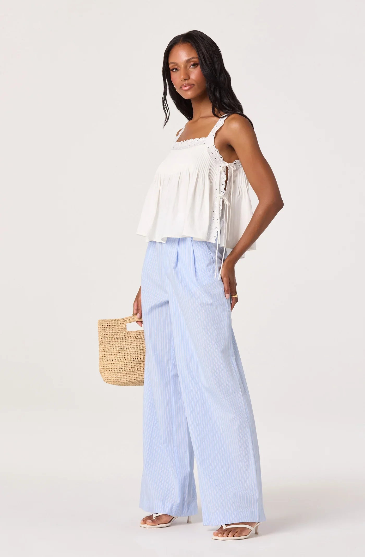 Lori Eyelet Babydoll Top