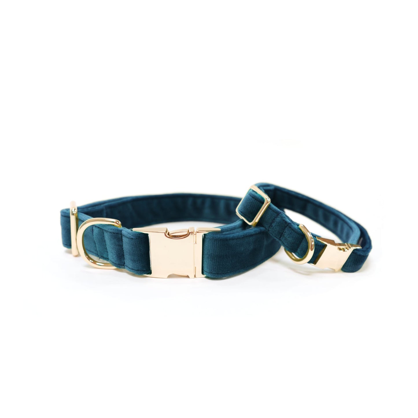 Velvet Atlantic Waves Classic Dog Collar + Sailor Bow
