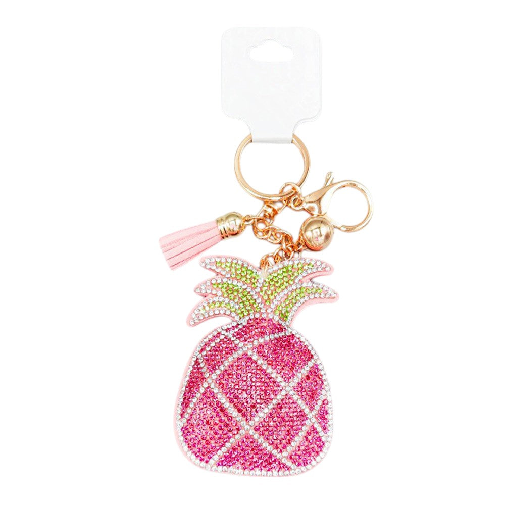 Bling Pineapple Tassel Bag Charm