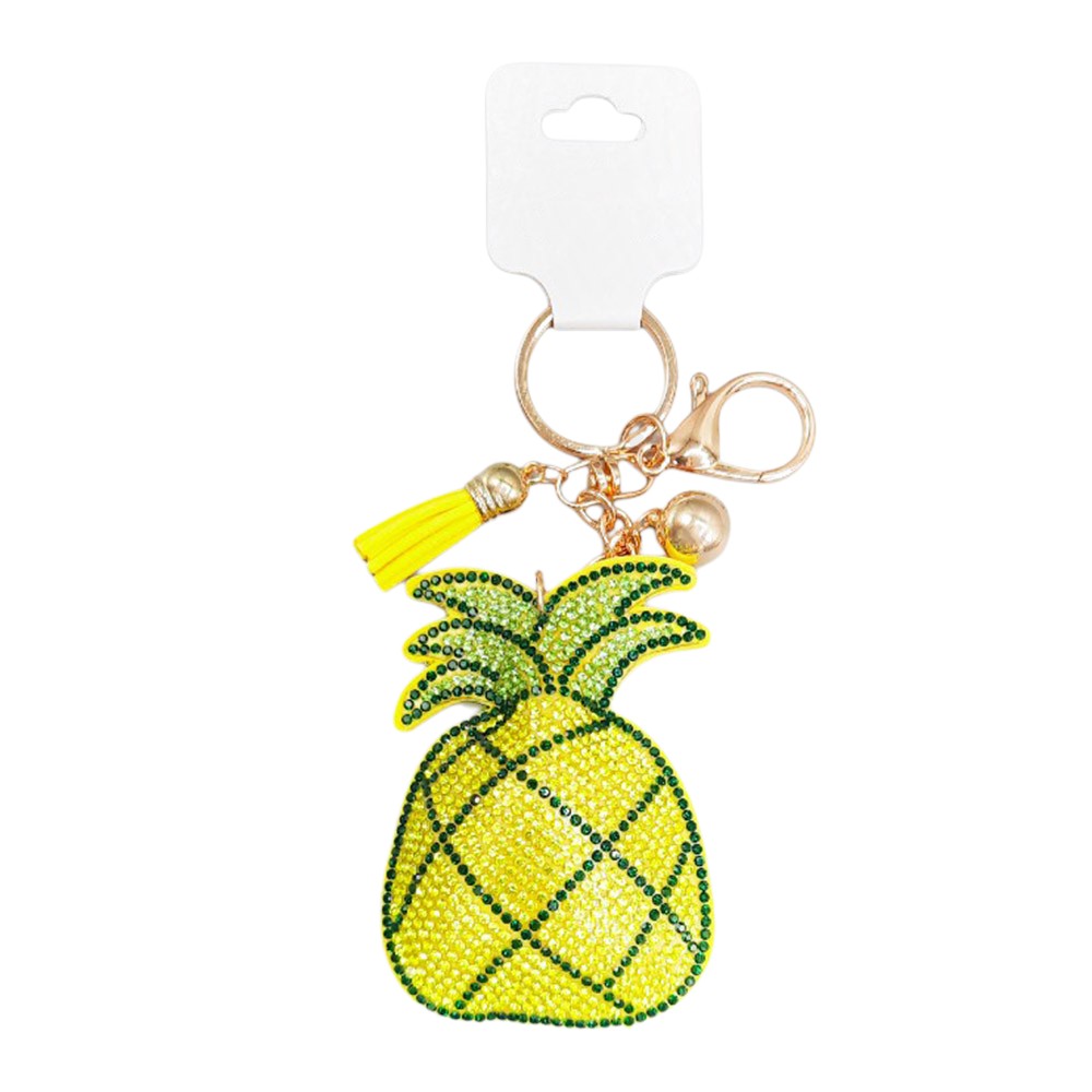 Bling Pineapple Tassel Bag Charm