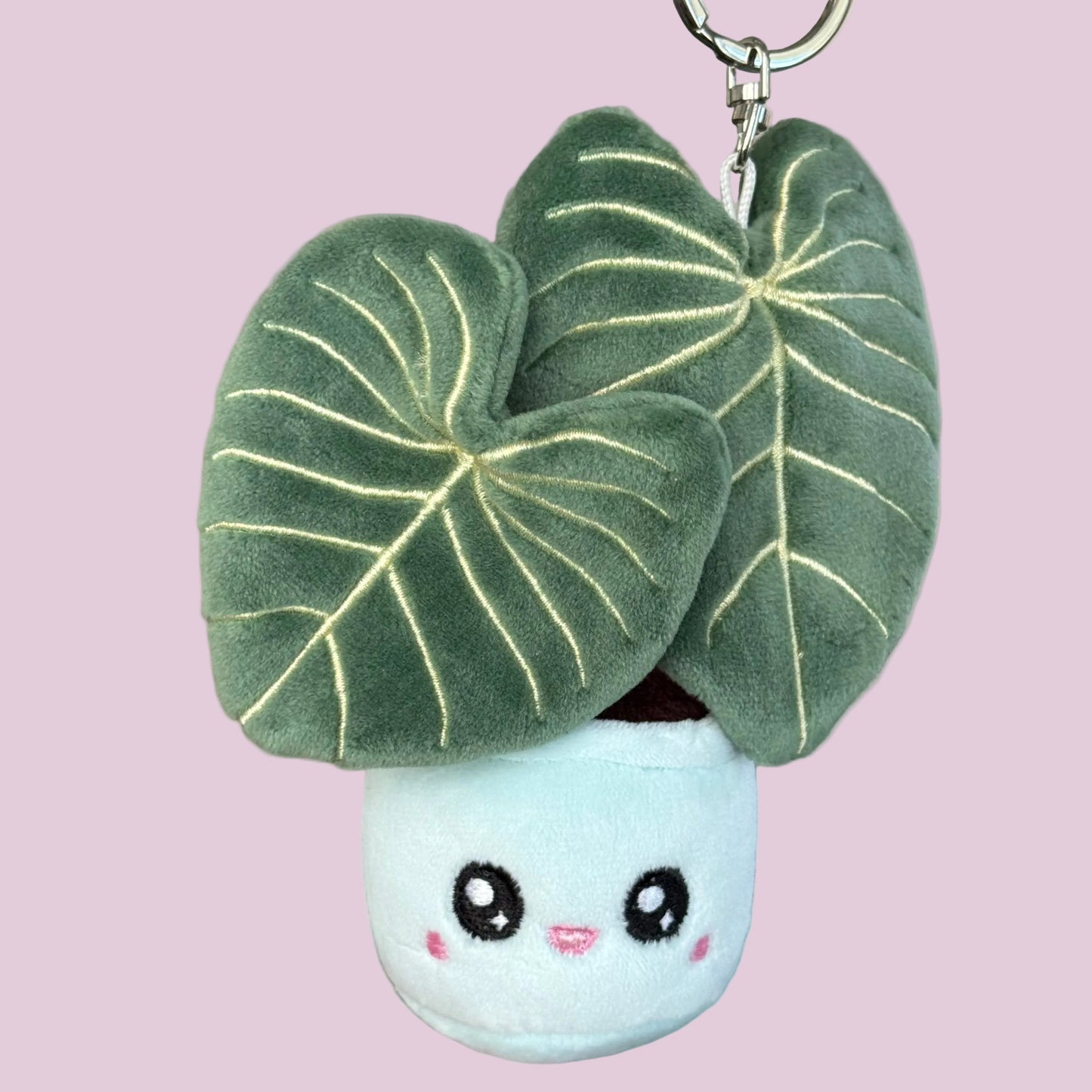 Philodendron Gloriosum Plush Keychain – 5″ Rare Houseplant Bag Charm
