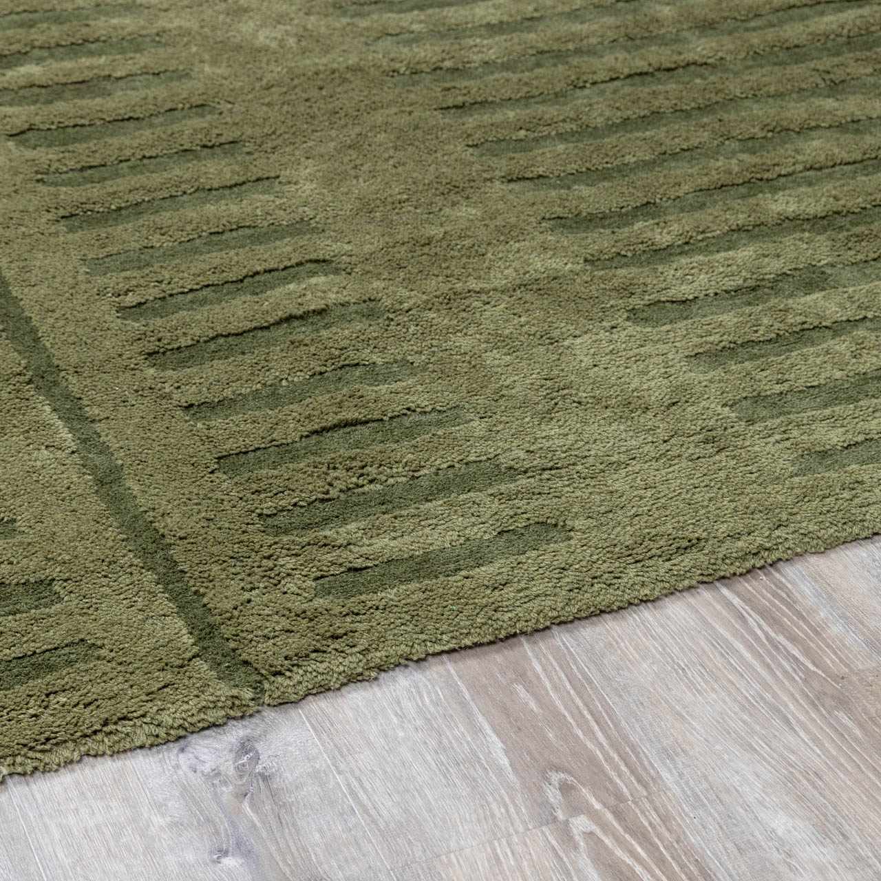 Washable Wool Rug - Green - Clearance