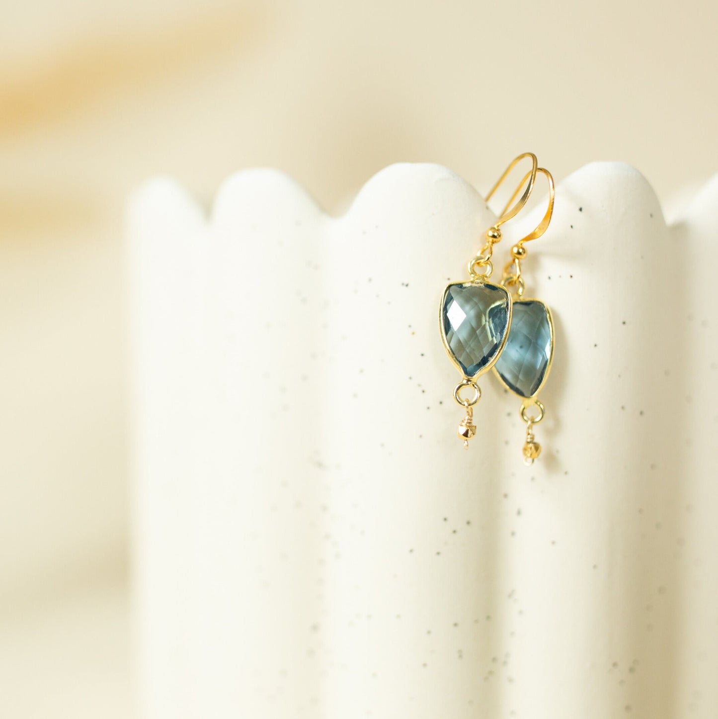 Green Amethyst Gold Isla Earrings