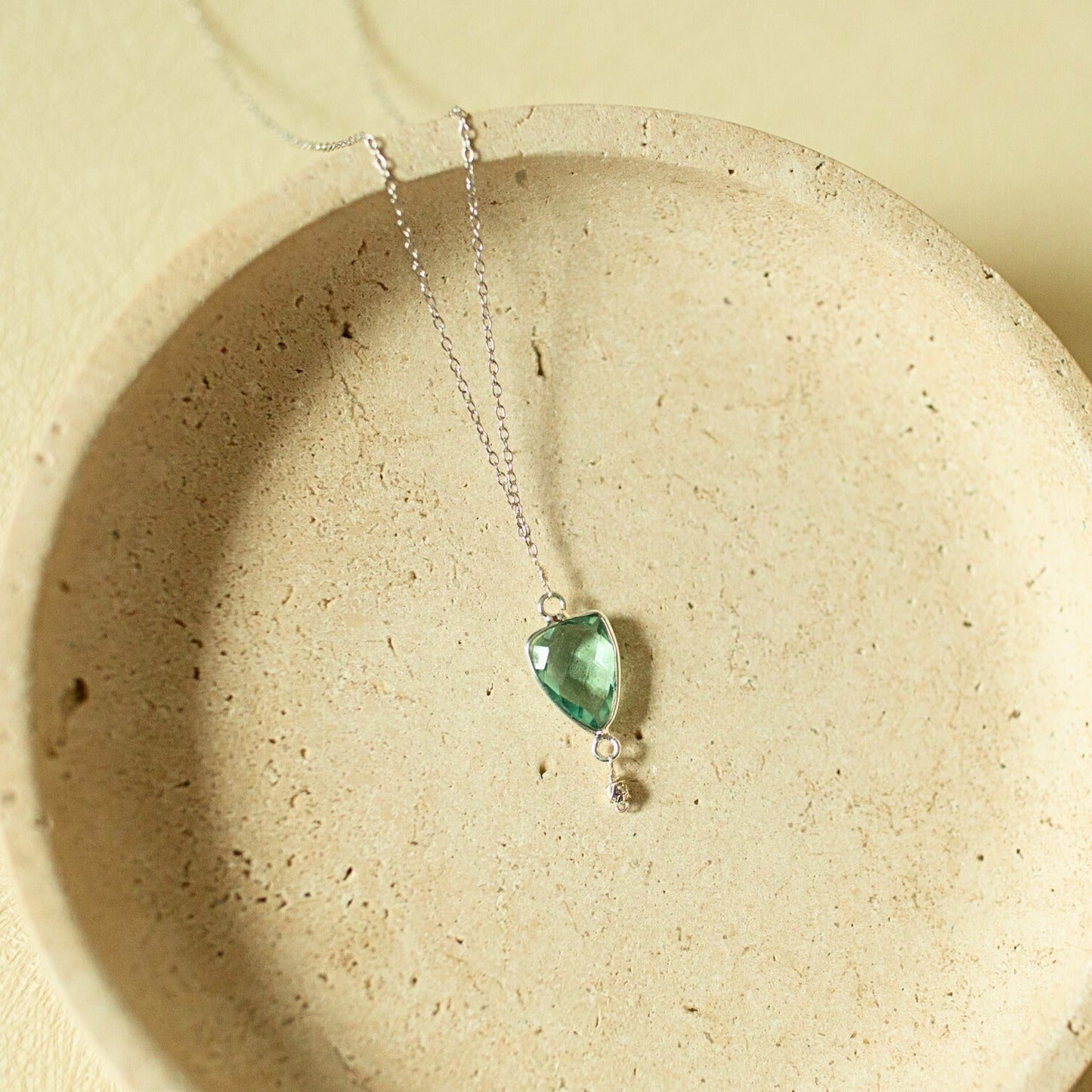 Green Amethyst Gold Isla Necklace