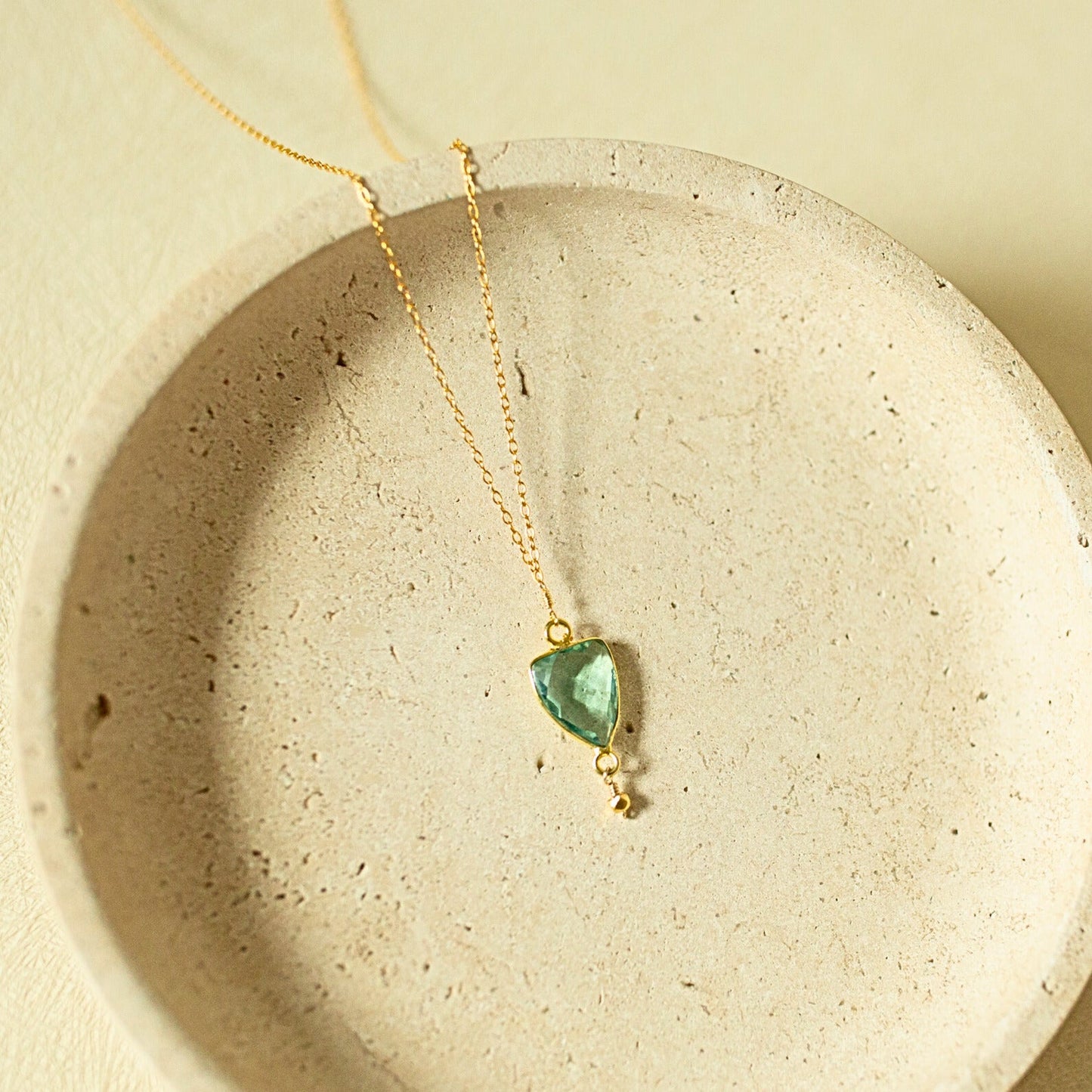 Green Amethyst Gold Isla Necklace