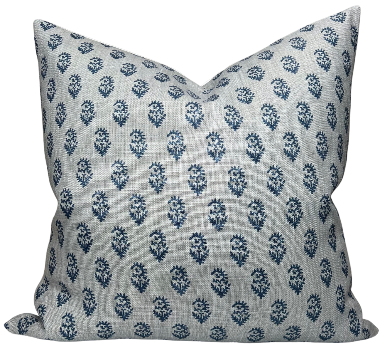 Rajmata Tonal Pillow Cover in Mist Indigo/Blue, Peter Dunham Textiles