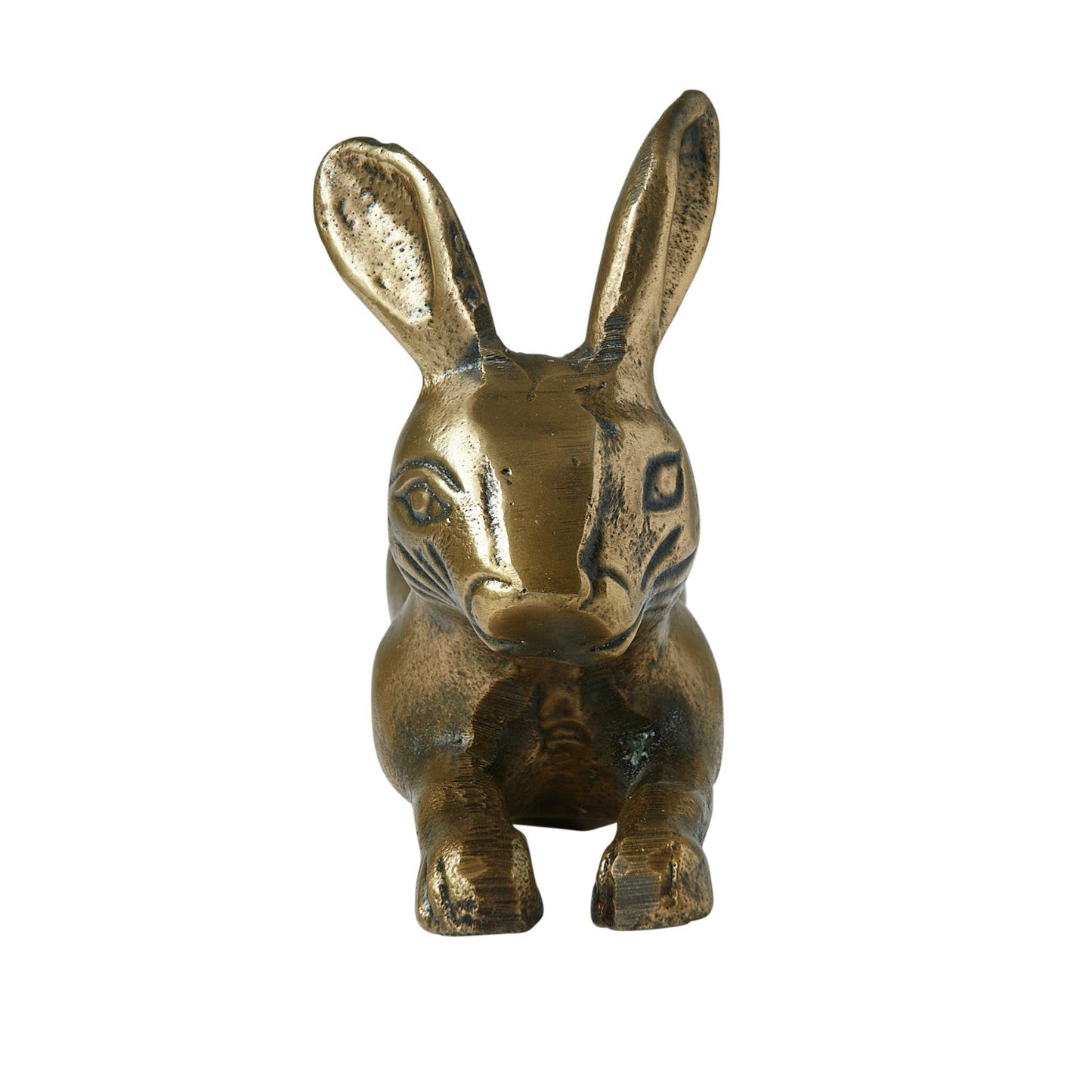 Antique Brass Finish Aluminum Rabbit Figurine