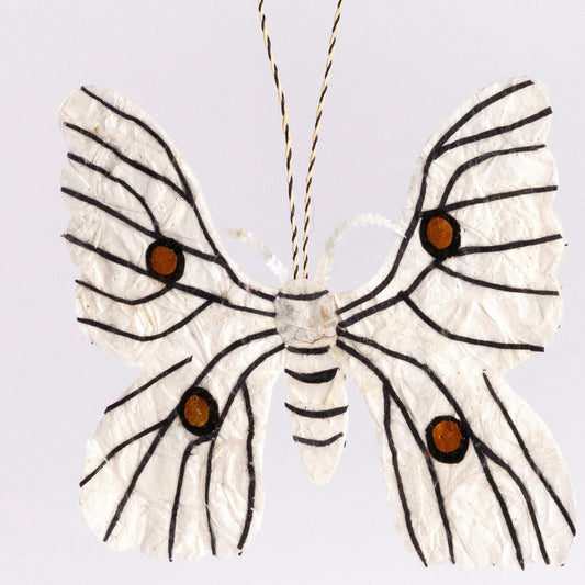 Madagascar Silk Moth Ornament - White