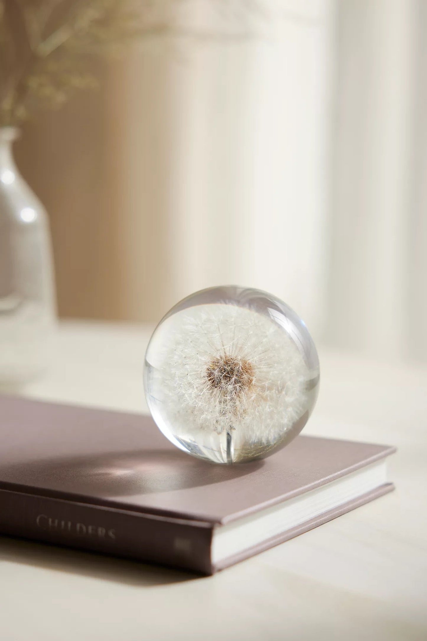 Dandelion Botanical Resin Paperweight