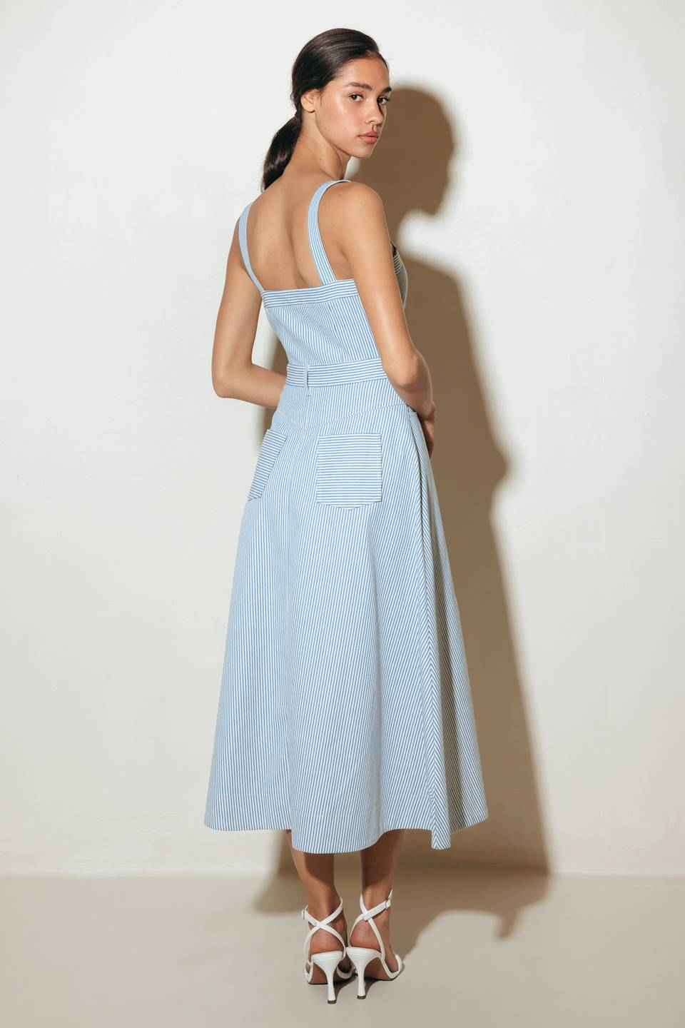 CAREFREE DAISY WOVEN MIDI DRESS
