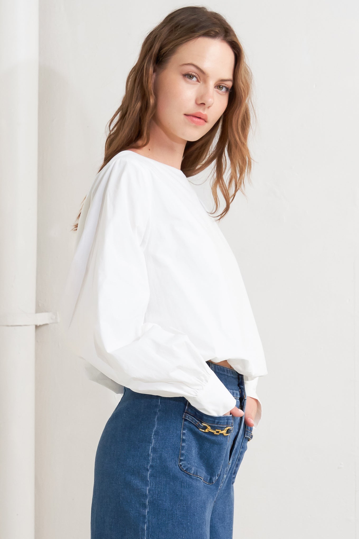 LAUREN TOUCH WOVEN TOP