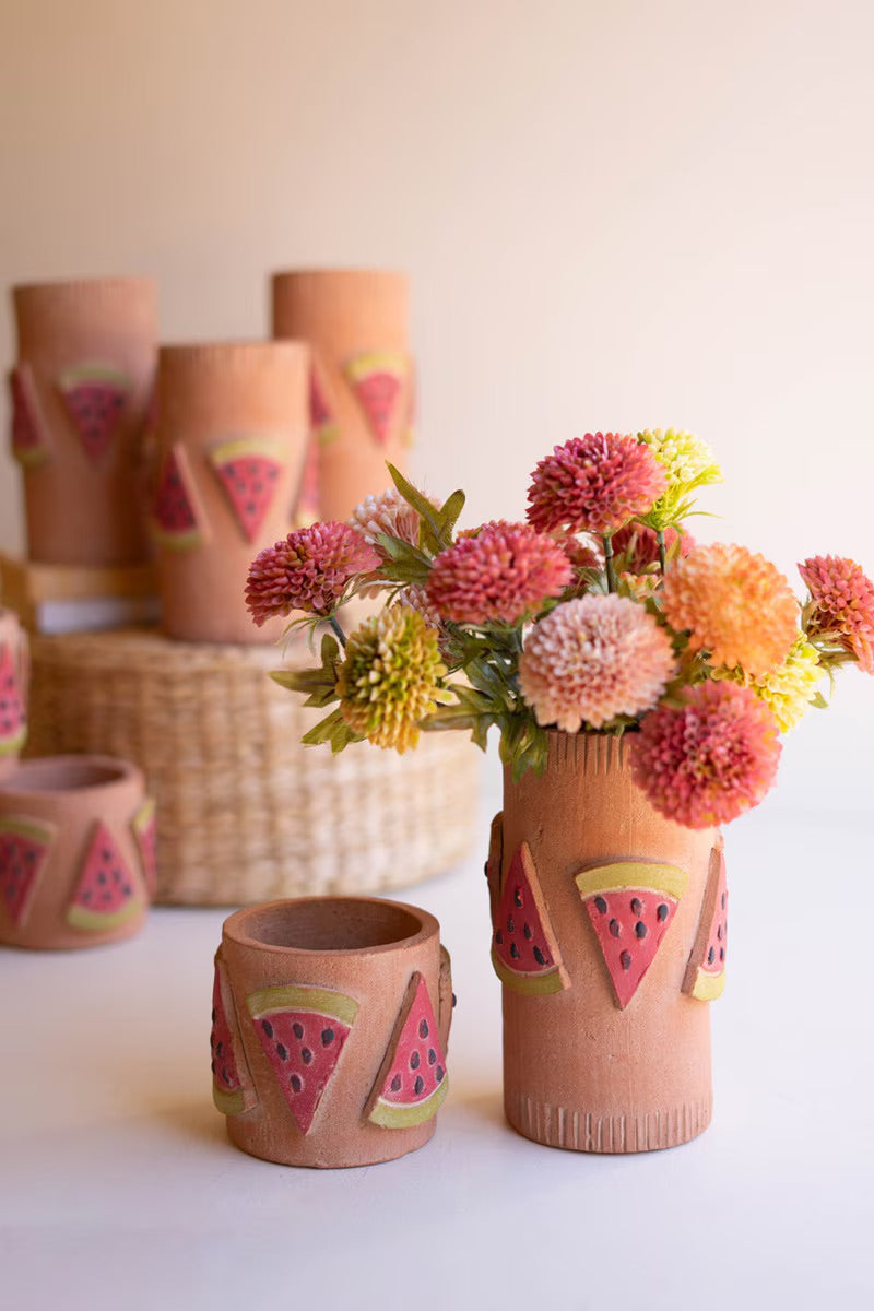 Clay Watermelon Decorative Vase