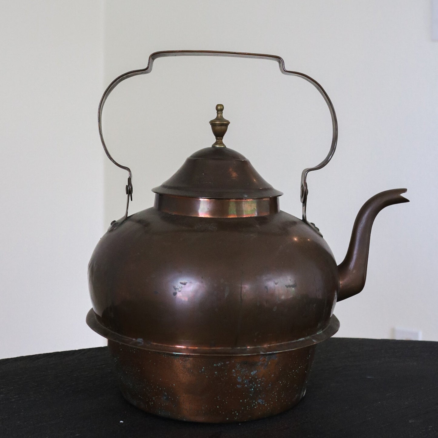 VINT. BRASS & COPPER KETTLE