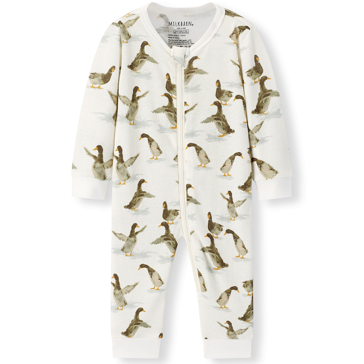 Duck Organic Cotton Zipper Pajama