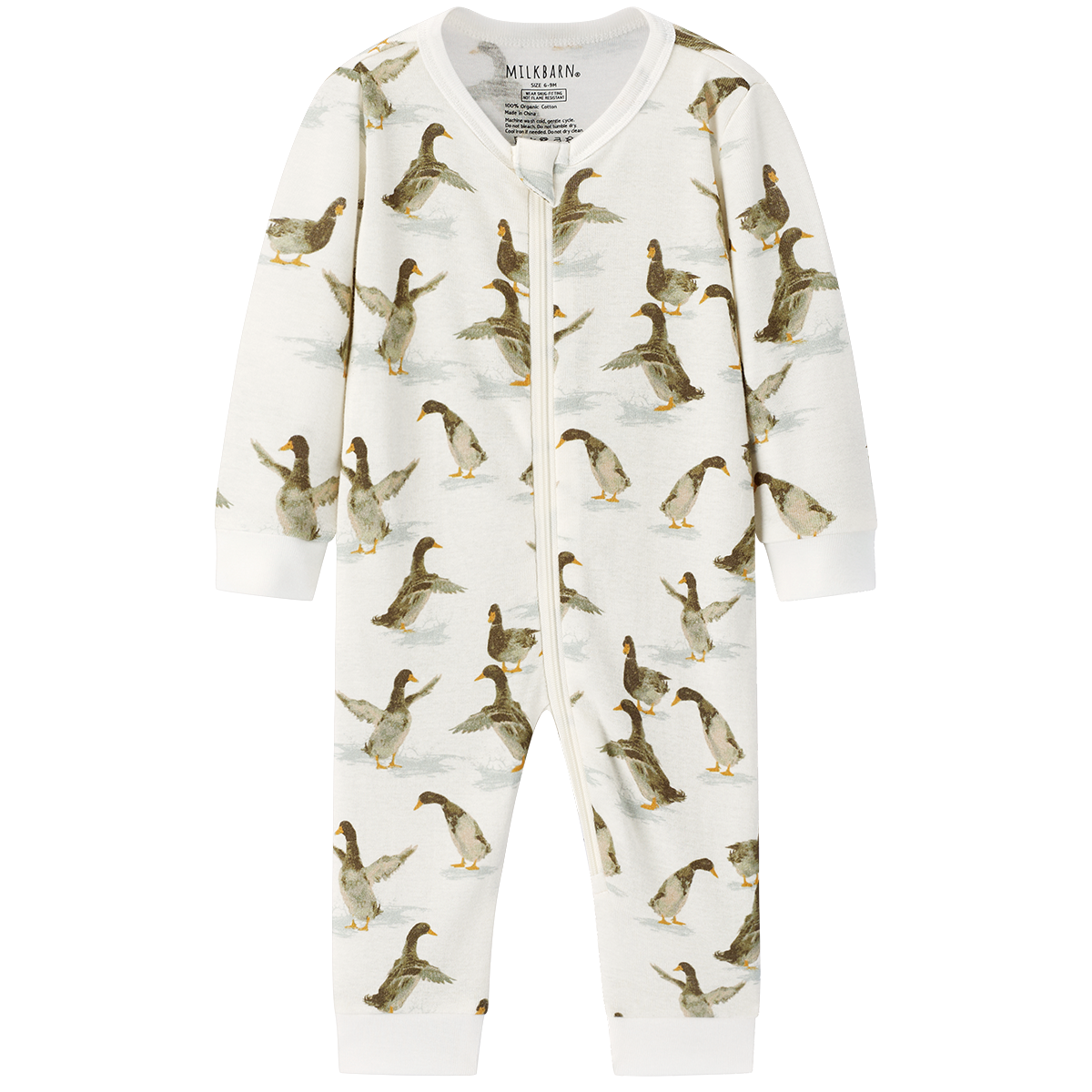 Duck Organic Cotton Zipper Pajama