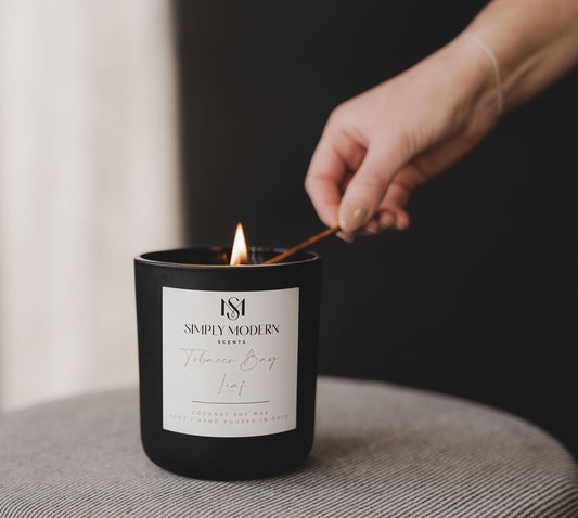 Tobacco Bay Leaf | Wood-Wick Coconut Soy Wax Candle