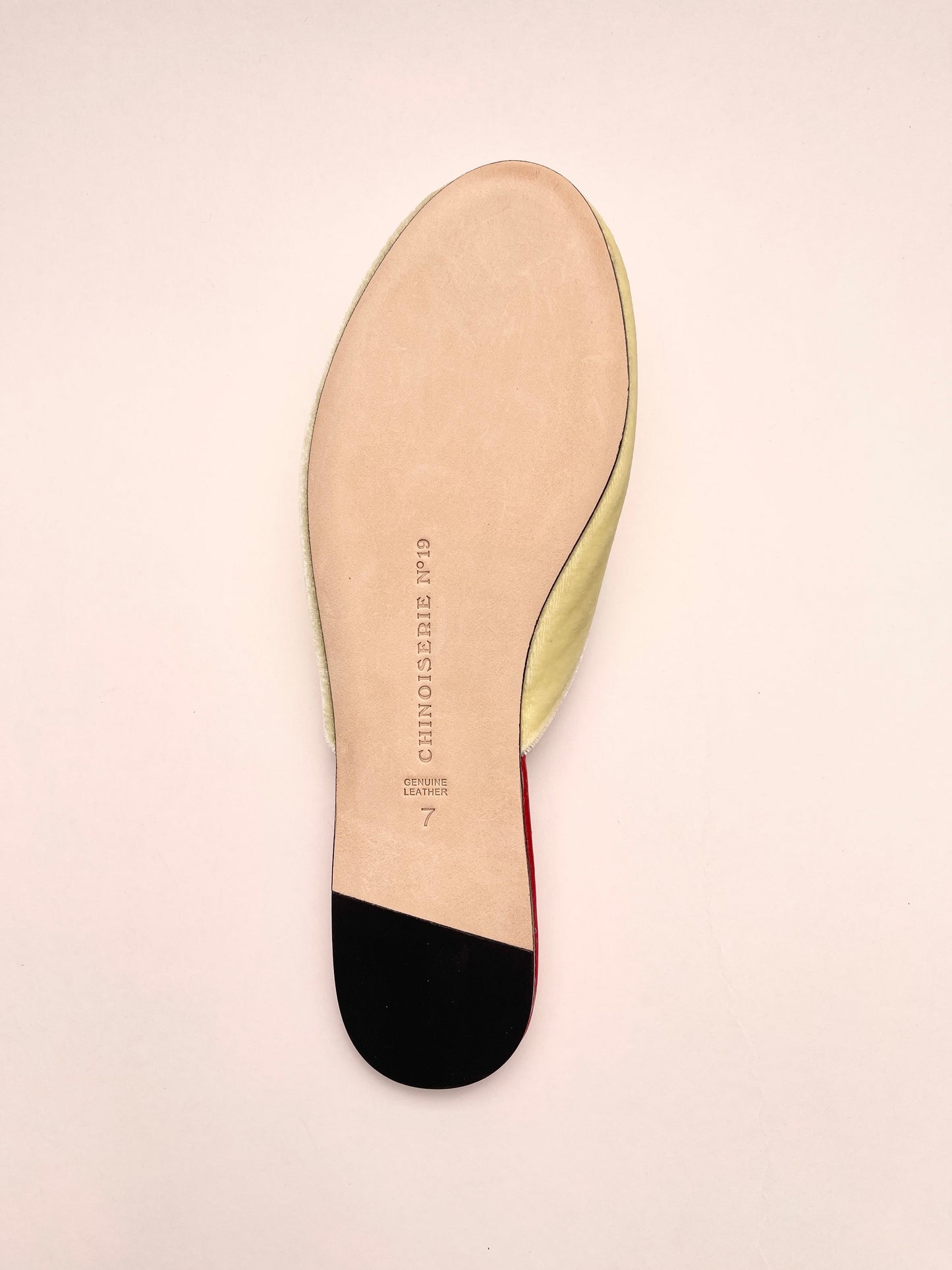 Goldfish Embroidered Velvet Mules Slippers in Lemon Frost