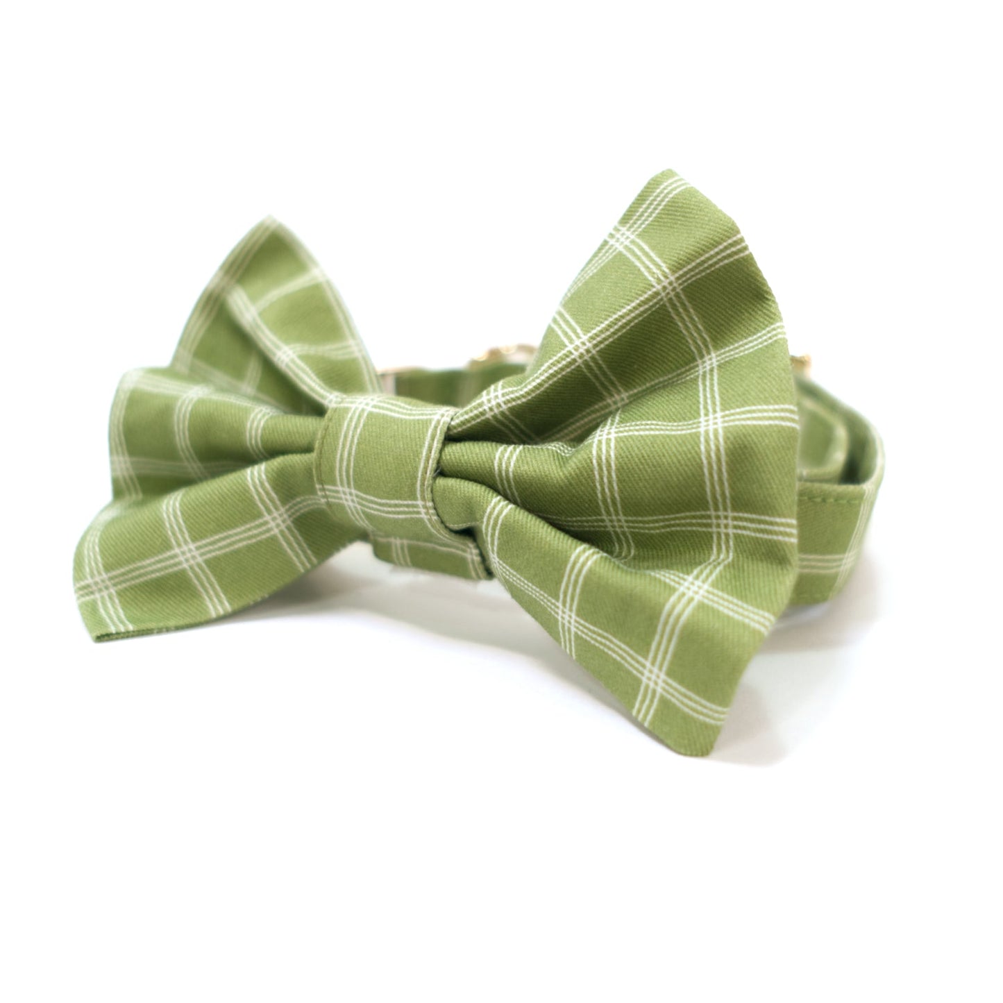 Meadow Windowpane Classic Dog Collar + Bow Tie