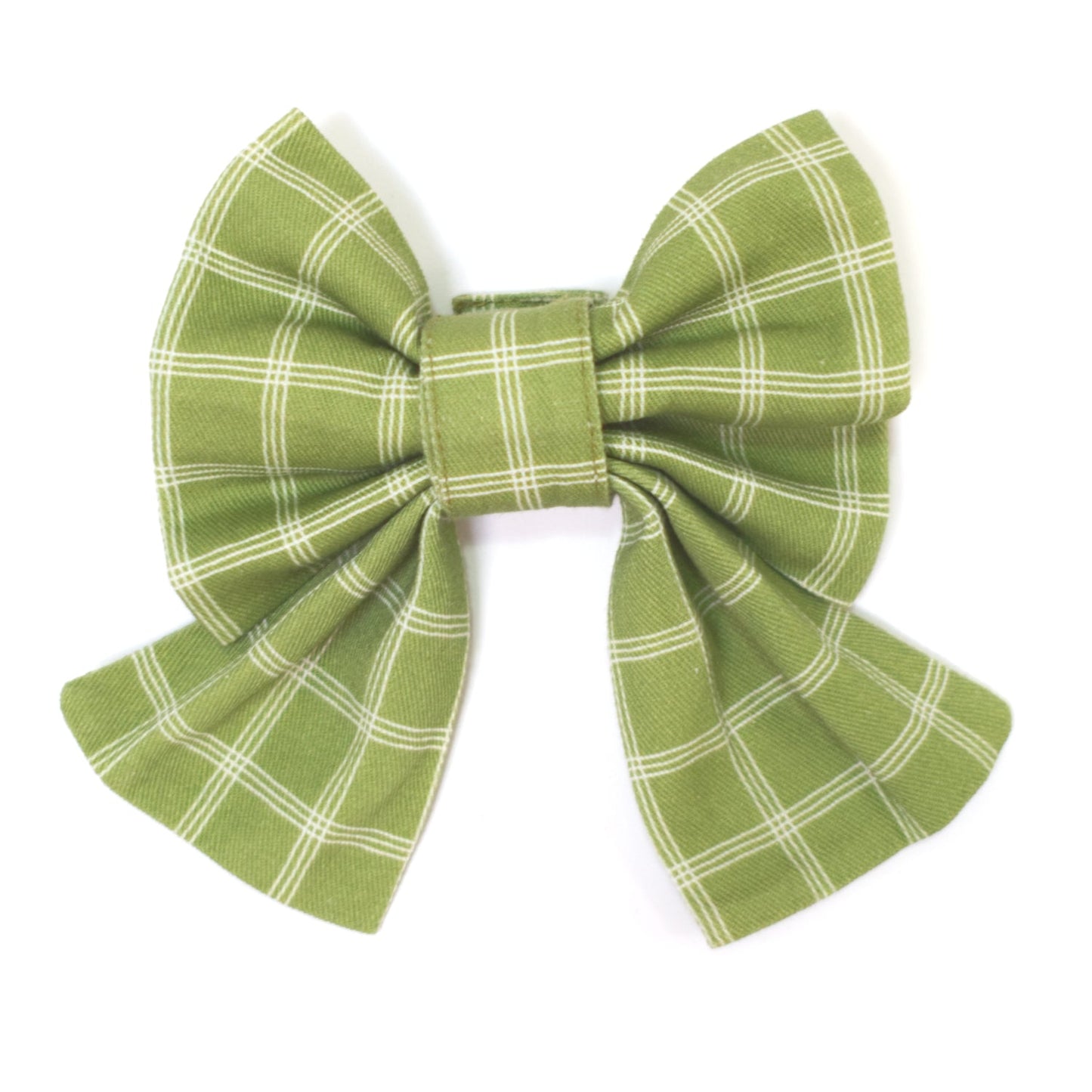 Meadow Windowpane Sailor Dog Bow