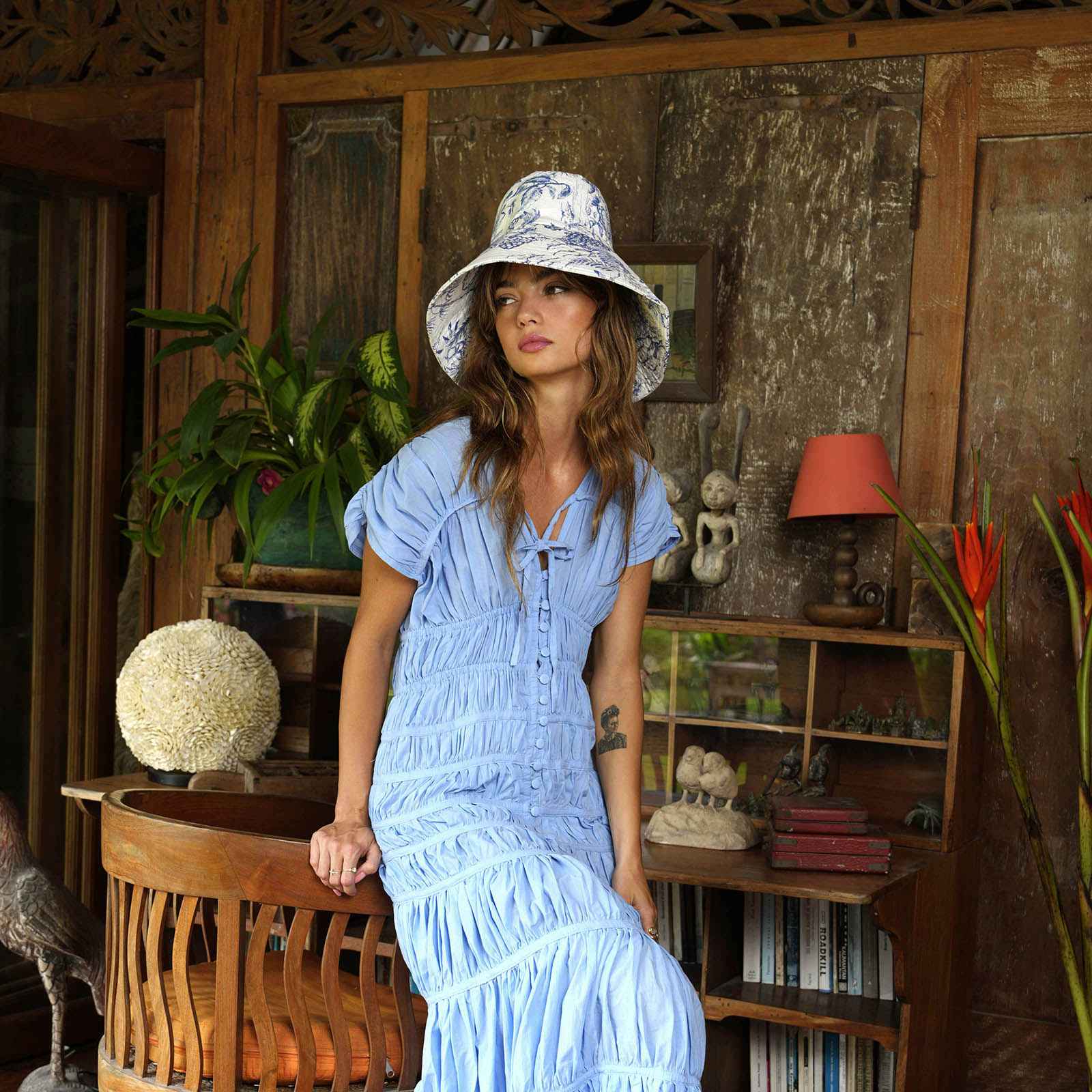 NAU Botanica Hat In Indigo Blue