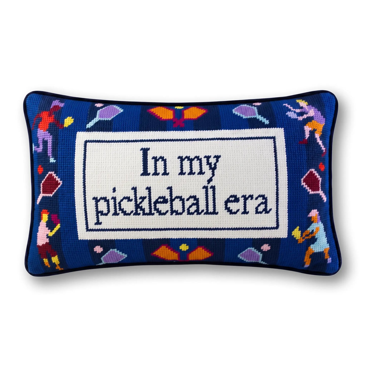 Pickleball Era Needlepoint Pillow