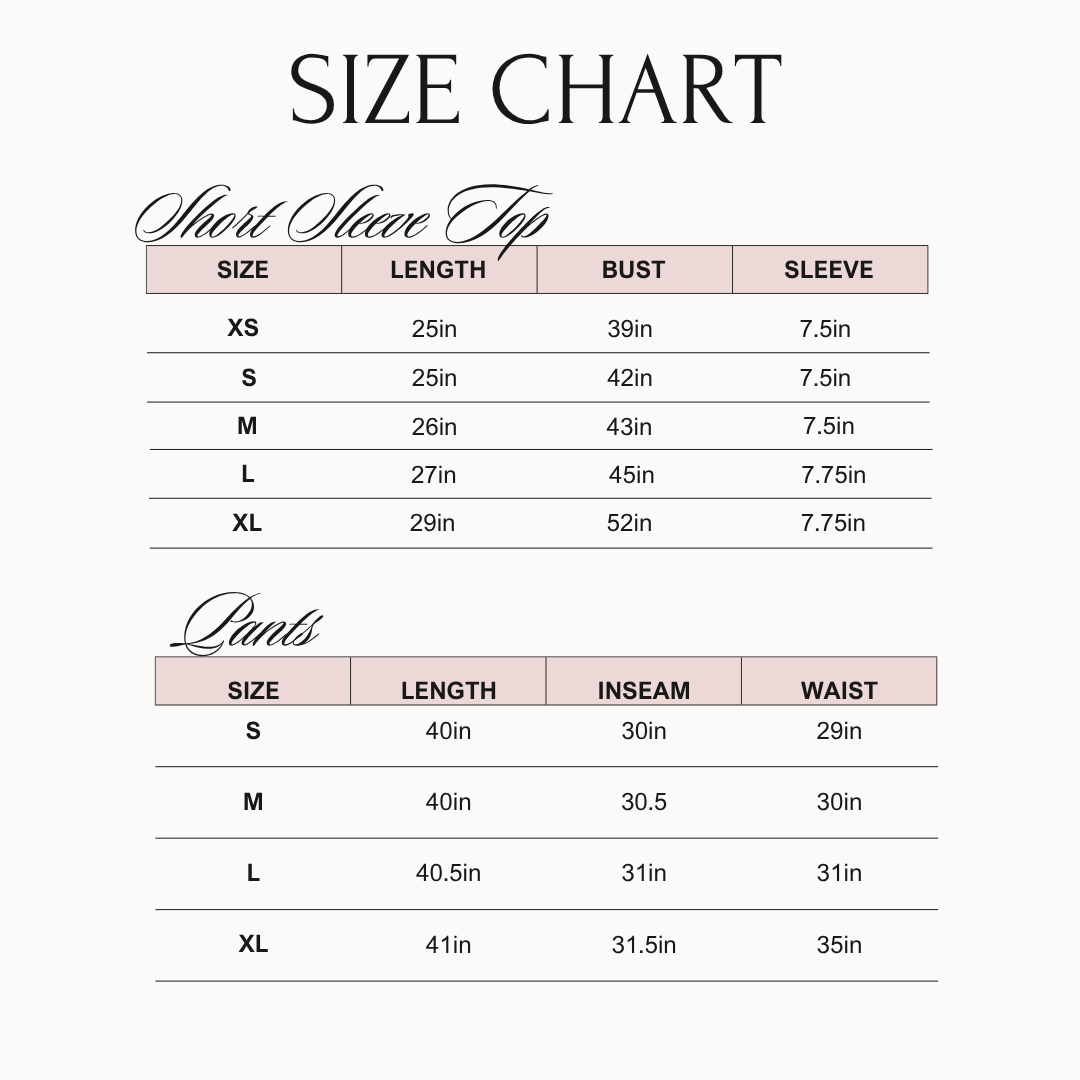 Neutral Coastal Cocktail - Short Sleeve + Pant Pajama Set