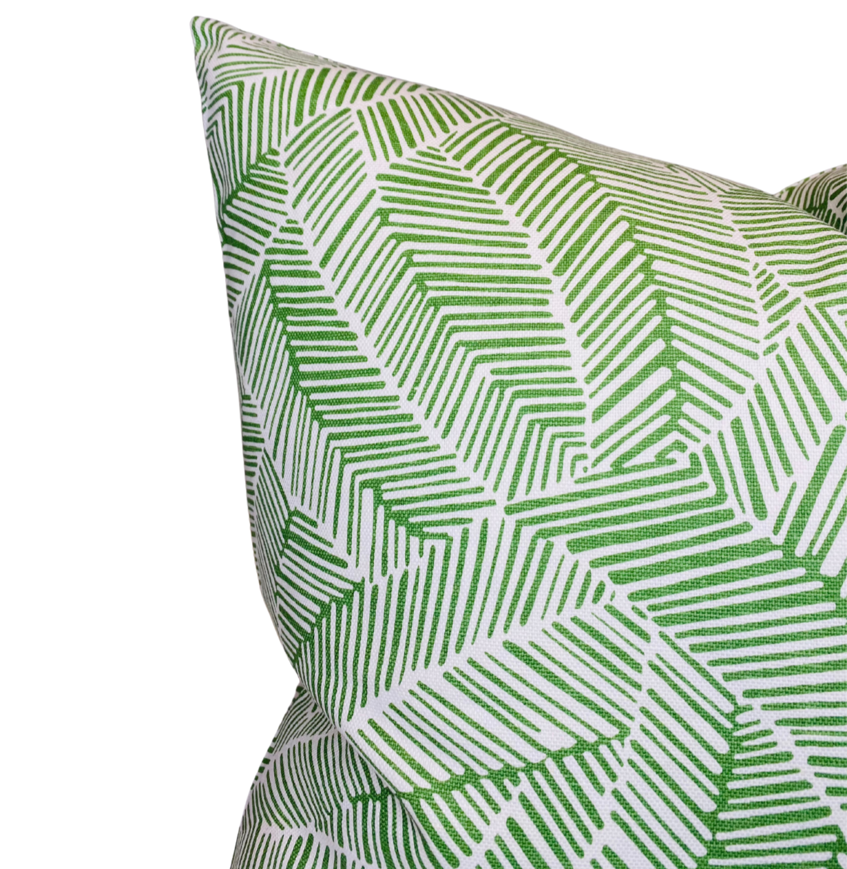Abstract Leaf Pillow Cover in Leaf Green, Schumacher Textiles