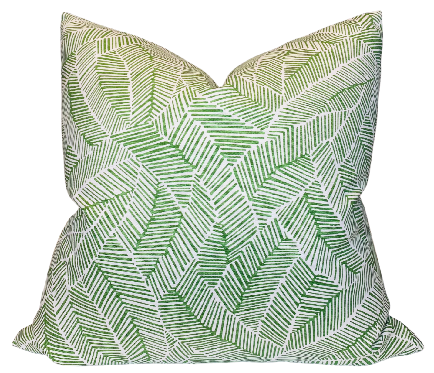 Abstract Leaf Pillow Cover in Leaf Green, Schumacher Textiles