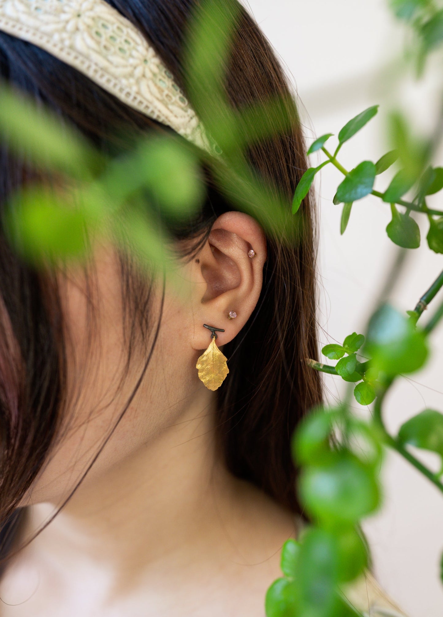 Birch Leaf Post Earrings