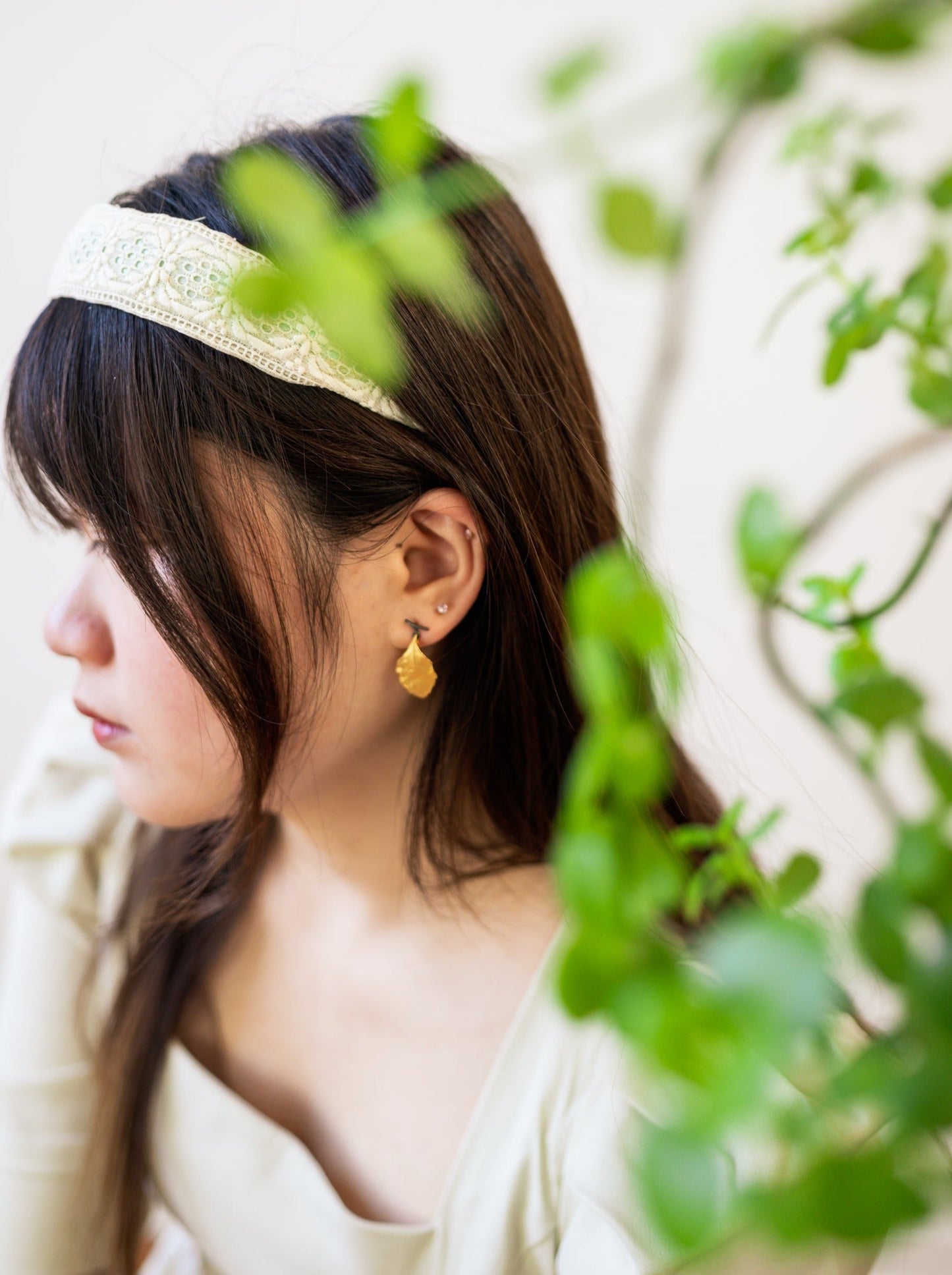 Birch Leaf Post Earrings