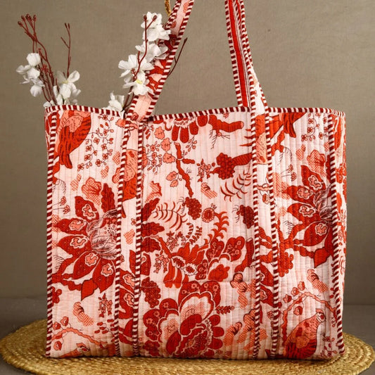 Bird Garden Cotton Tote Bag