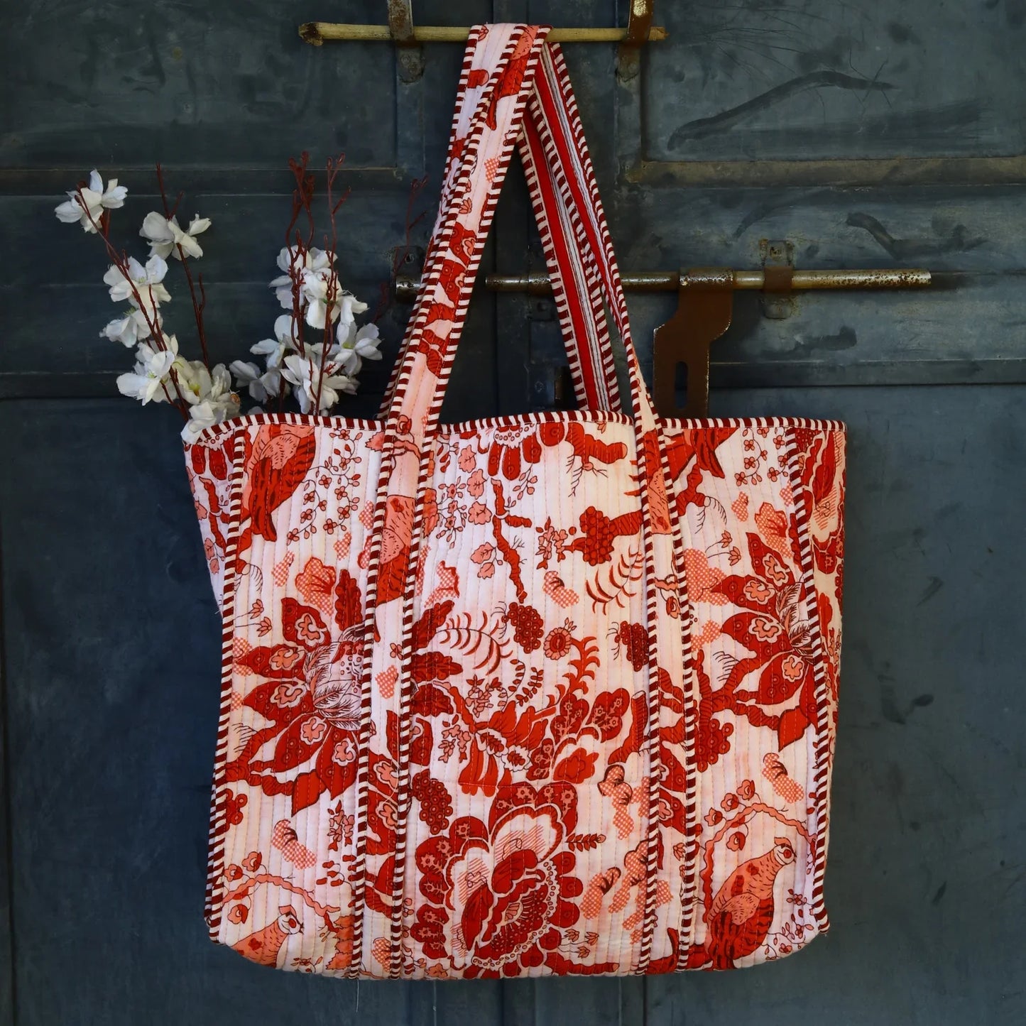 Bird Garden Cotton Tote Bag